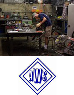AWS Logo & Man Welding